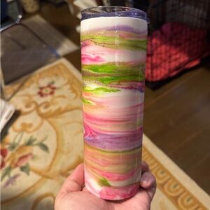 Colorful Swirled Candle